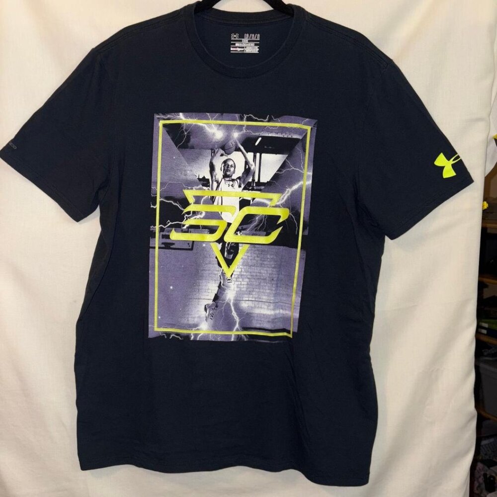 Men’s Under Amour Young Steph Curry Charged T-shirt / Glow In The Dark